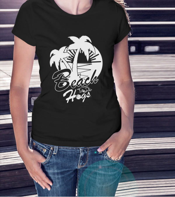 Eric Musselman Beach Hogs 15 Arkansas Razorback Men's Basketball Palm Trees @Razorbackmbb T-Shirt