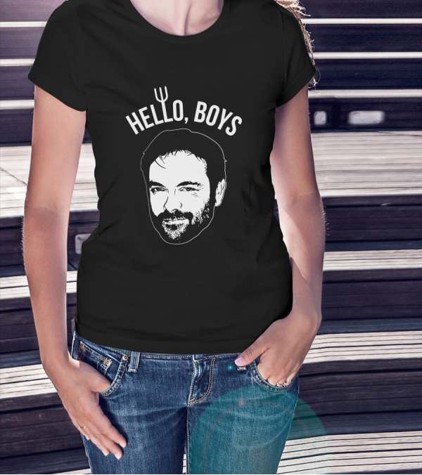 Mark Sheppard Merch Hello Boys Crowley Face T-Shirt