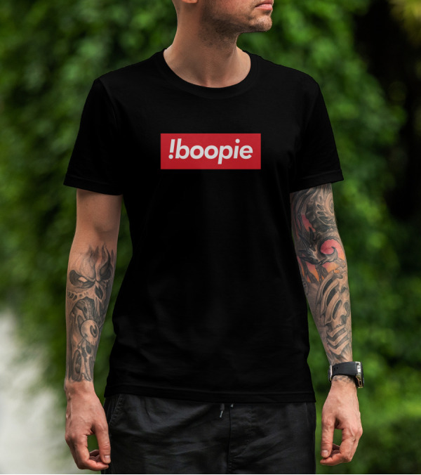 Boopieverse A Mellow Boop Merch Boopie Box Exclamation Boopie Red Block T-Shirt