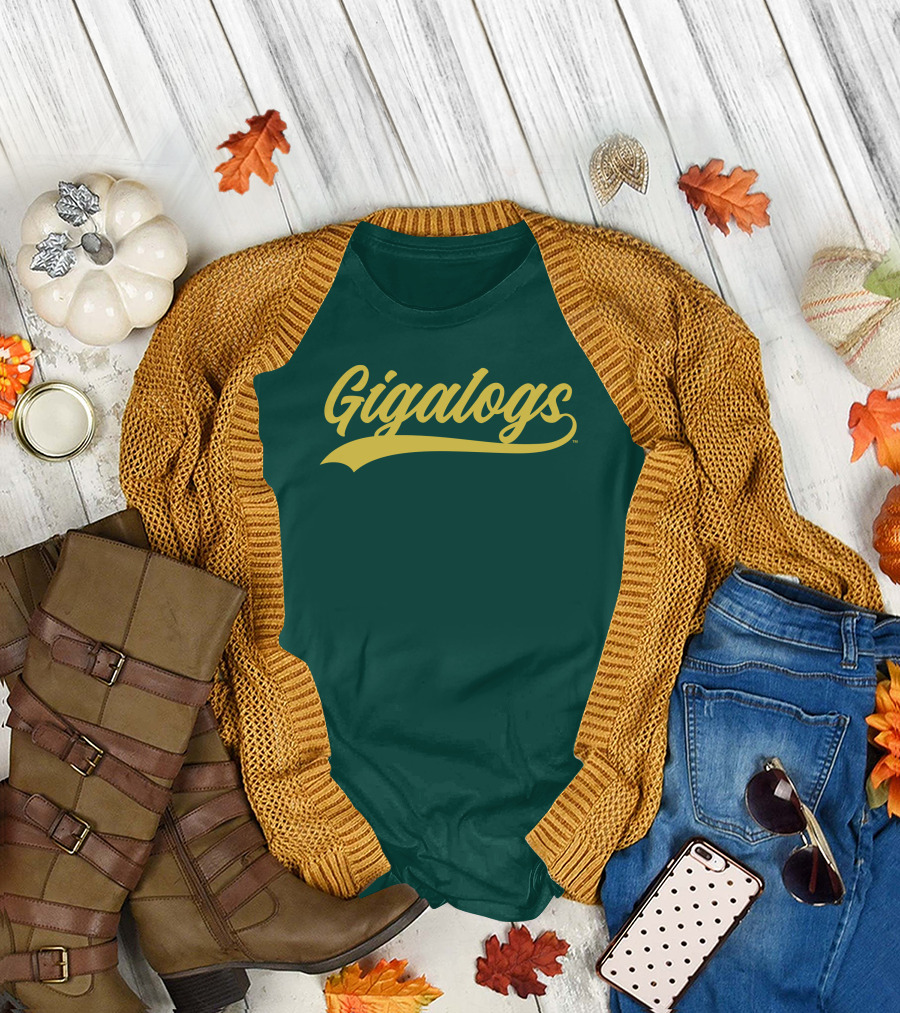 Gigalogs Classic Script Yellow T-Shirt