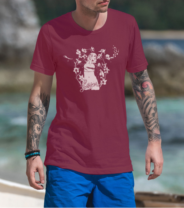Taylor Swift Lover Floral Silhouette Summer T-Shirt