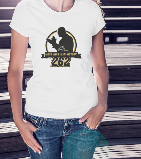 Tad Boyle Most Wins In Colorado Basketball History 262 T-Shirt