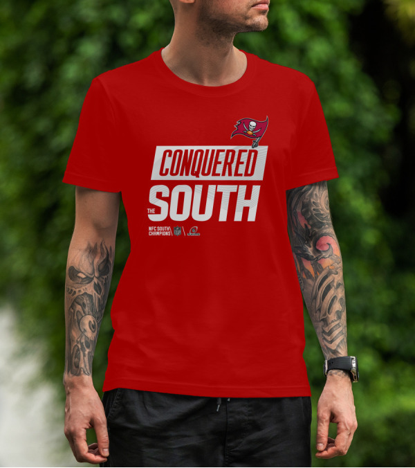 Tampa Bay Buccaneers Conquered South NFL Playoffs Shirt Red T-Shirt