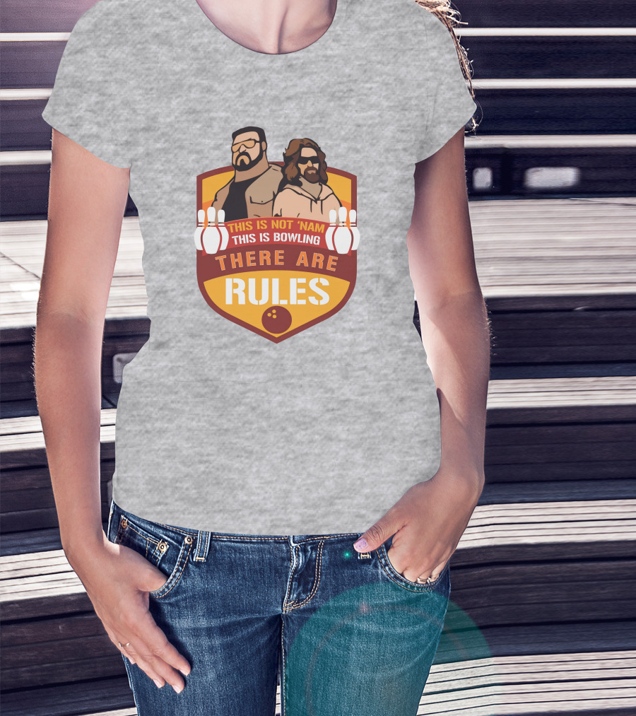 This Is Not ‘Nam This Is Bowling There Are Rules Bowling Pins Shield T-Shirt