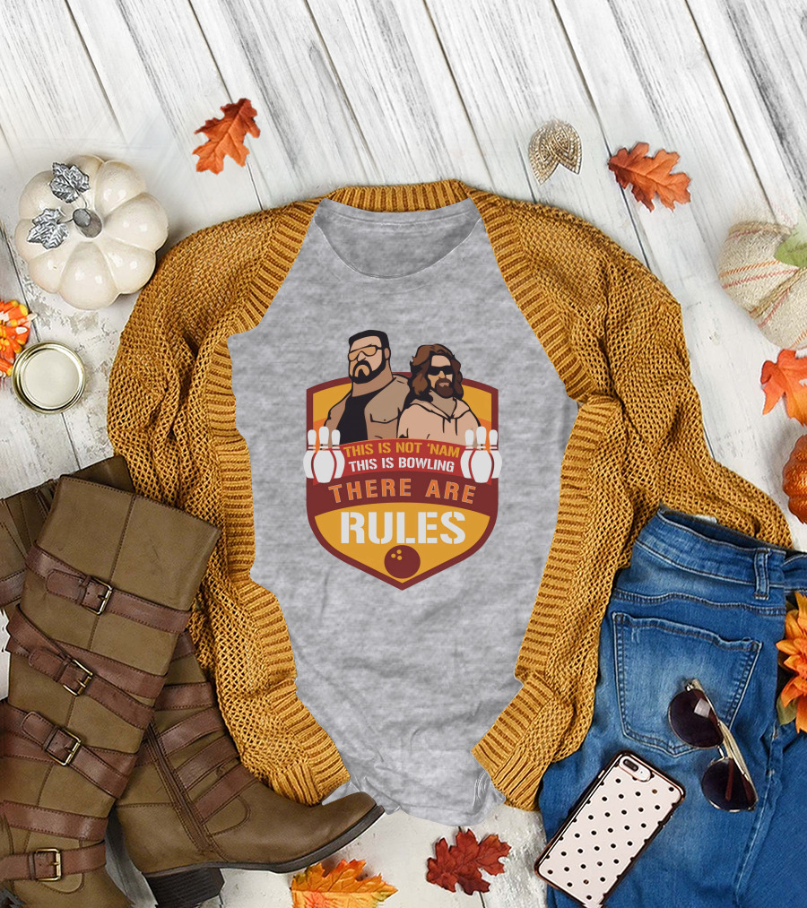 This Is Not ‘Nam This Is Bowling There Are Rules Bowling Pins Shield T-Shirt