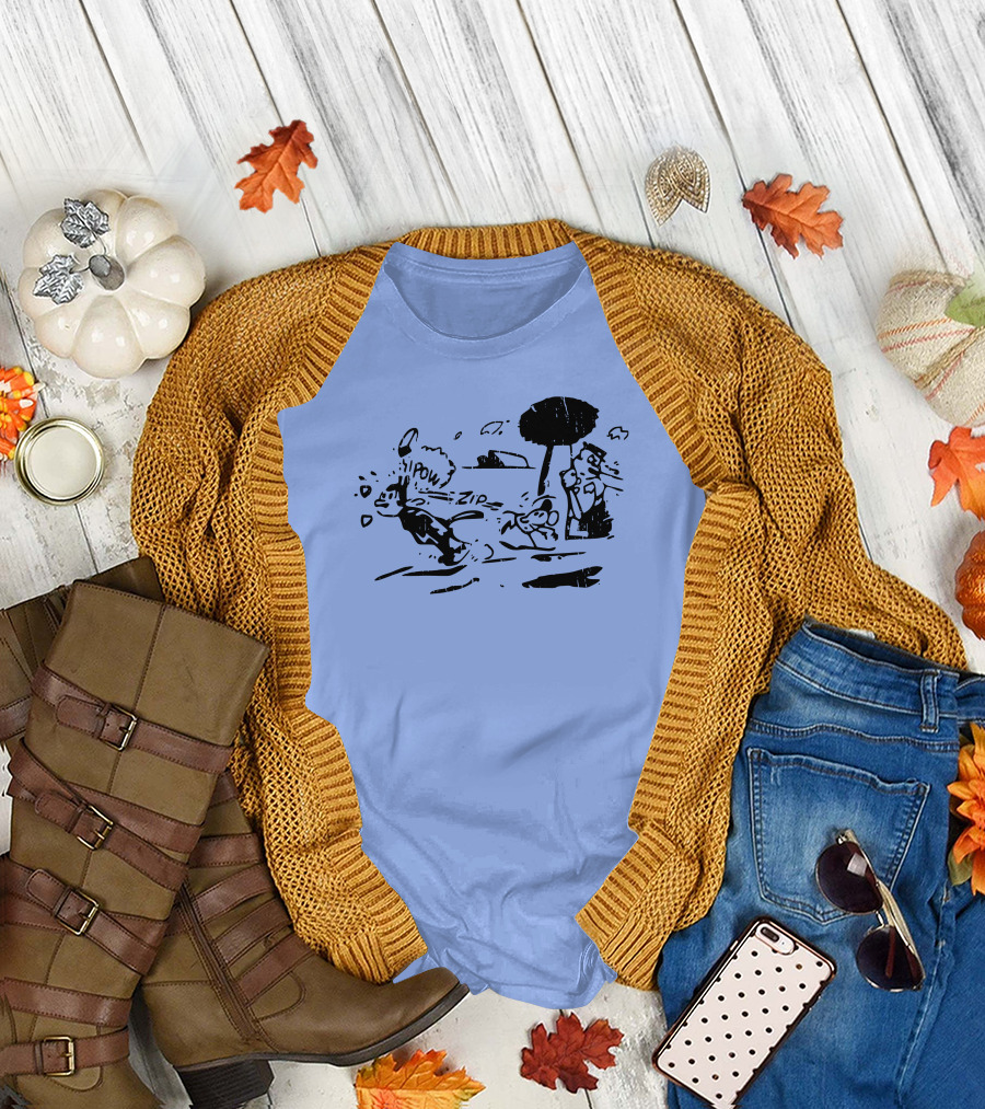 Krazy Kat Jules Pow Zip Comic Scene T-Shirt