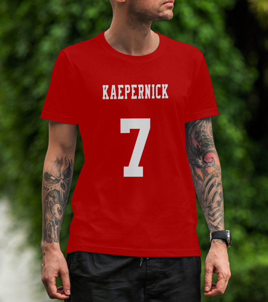 Kaepernick 7 Red Background Sports Jersey T-Shirt