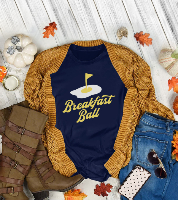 You Betcha Breakfast Ball Egg Golf Flag Crewneck T-Shirt