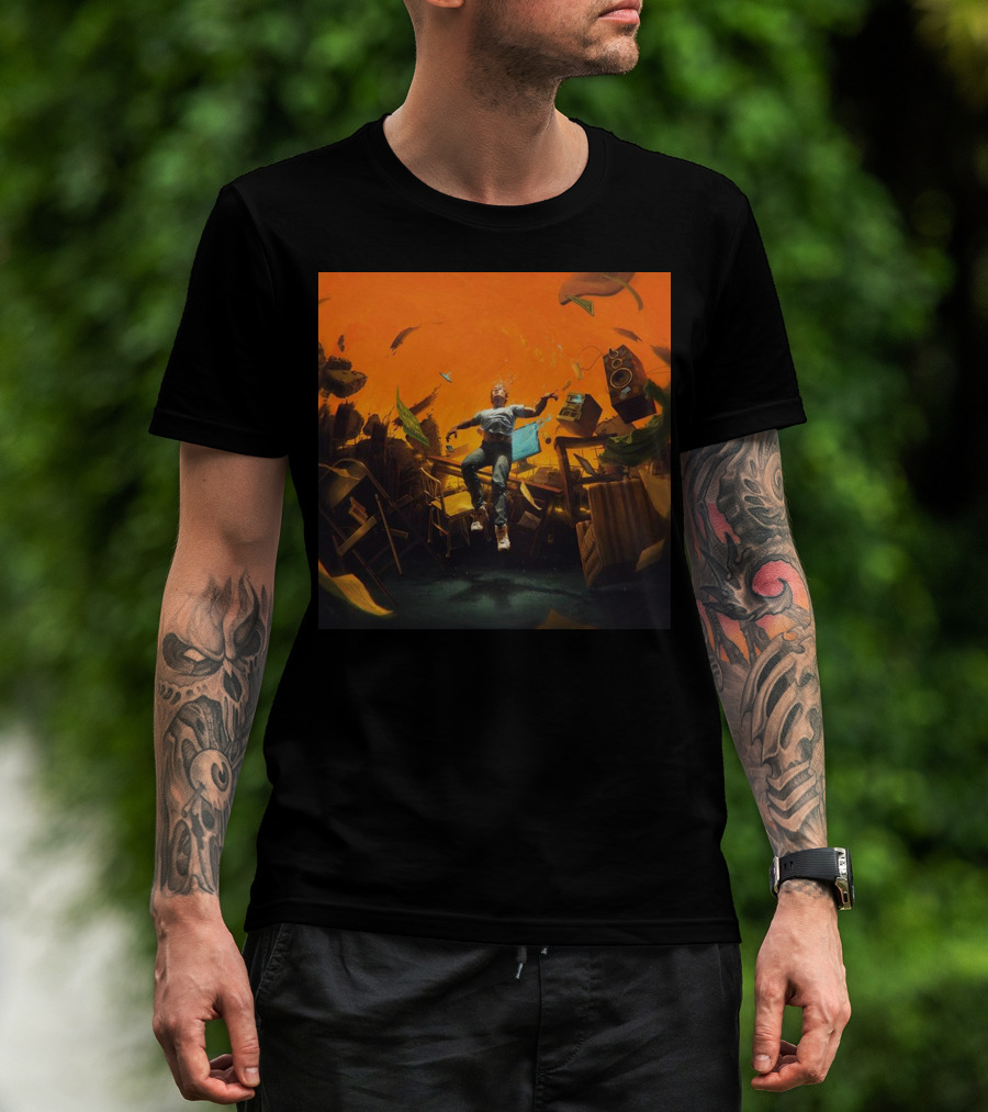 Nopressureshop Com Logic No Pressure Album Cover Floating Surreal Scene T-Shirt