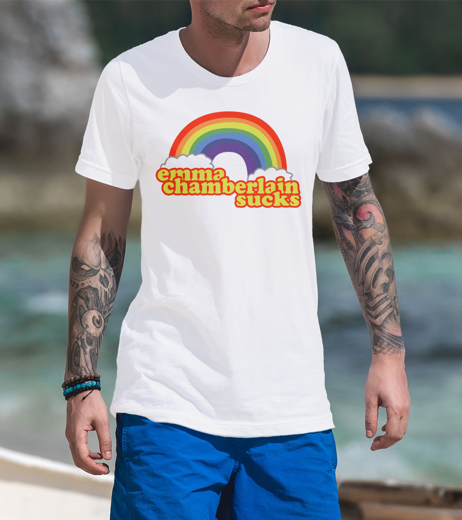 Emma Chamberlain Sucks Rainbow Clouds T-Shirt