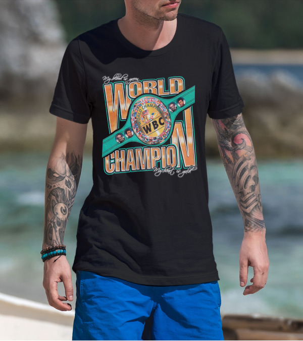 WBC World Champion My Blood Is Green My Heart Is Gold T-Shirt