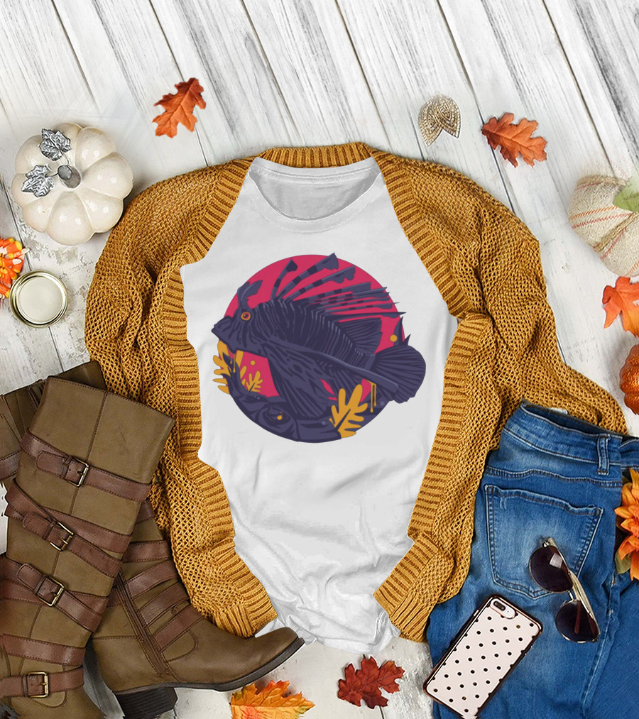 Jade Cicada Vibrant Fish Artwork Merch T-Shirt