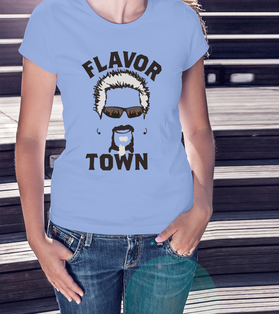 Flavor Town Sunglasses Beard T-Shirt