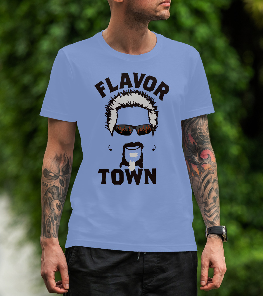 Flavor Town Sunglasses Beard T-Shirt