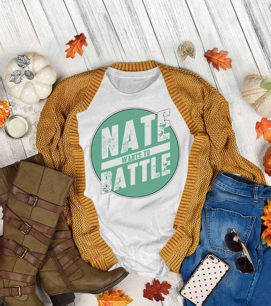 NateWantsToBattle Green Circle T-Shirt