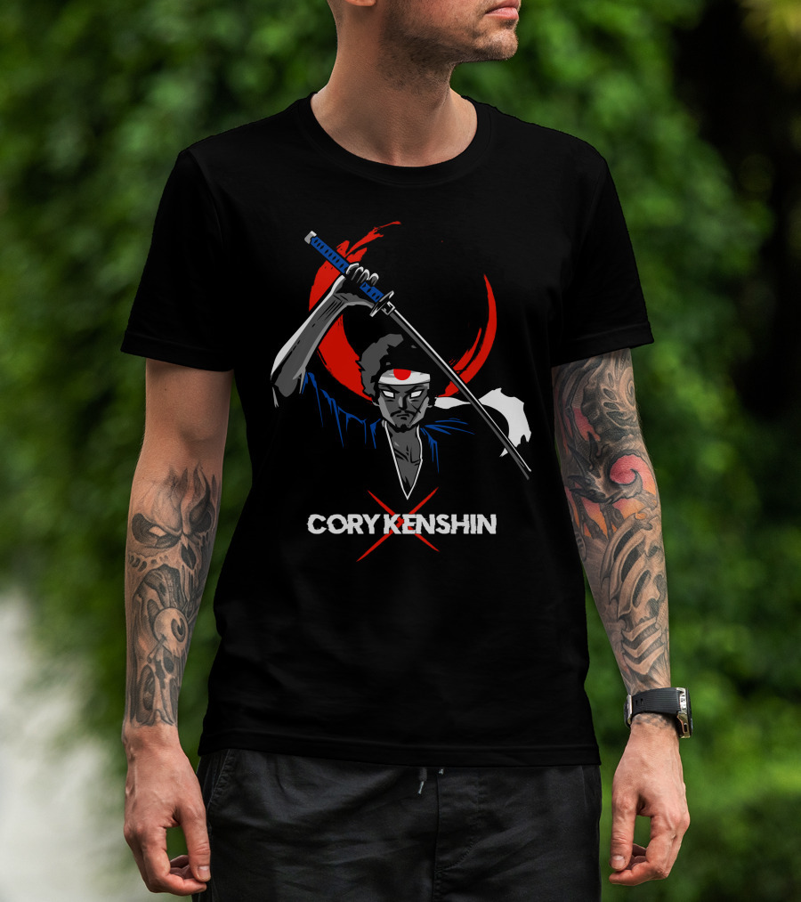 Coryx Kenshin Samurai Sword Dark Moon T-Shirt
