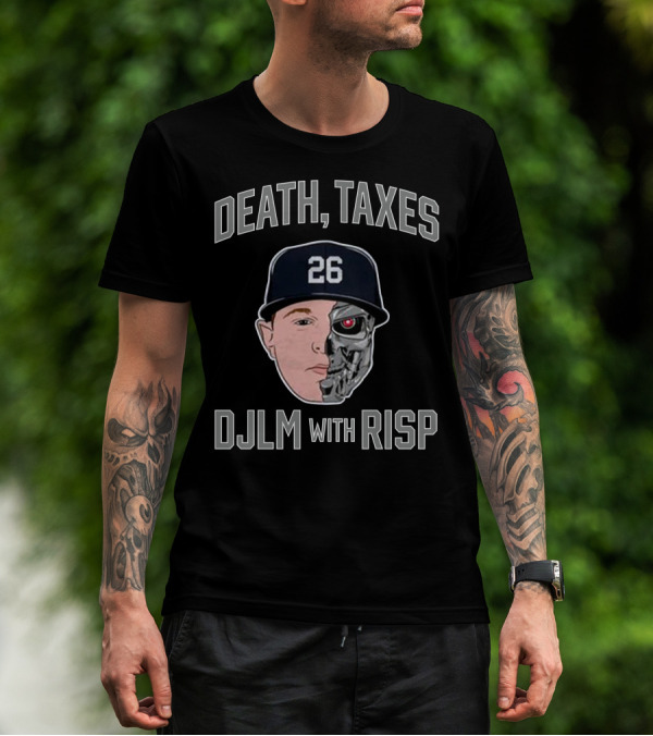 Death Taxes DJLM With RISP 26 Hat Half Human Half Robot T-Shirt