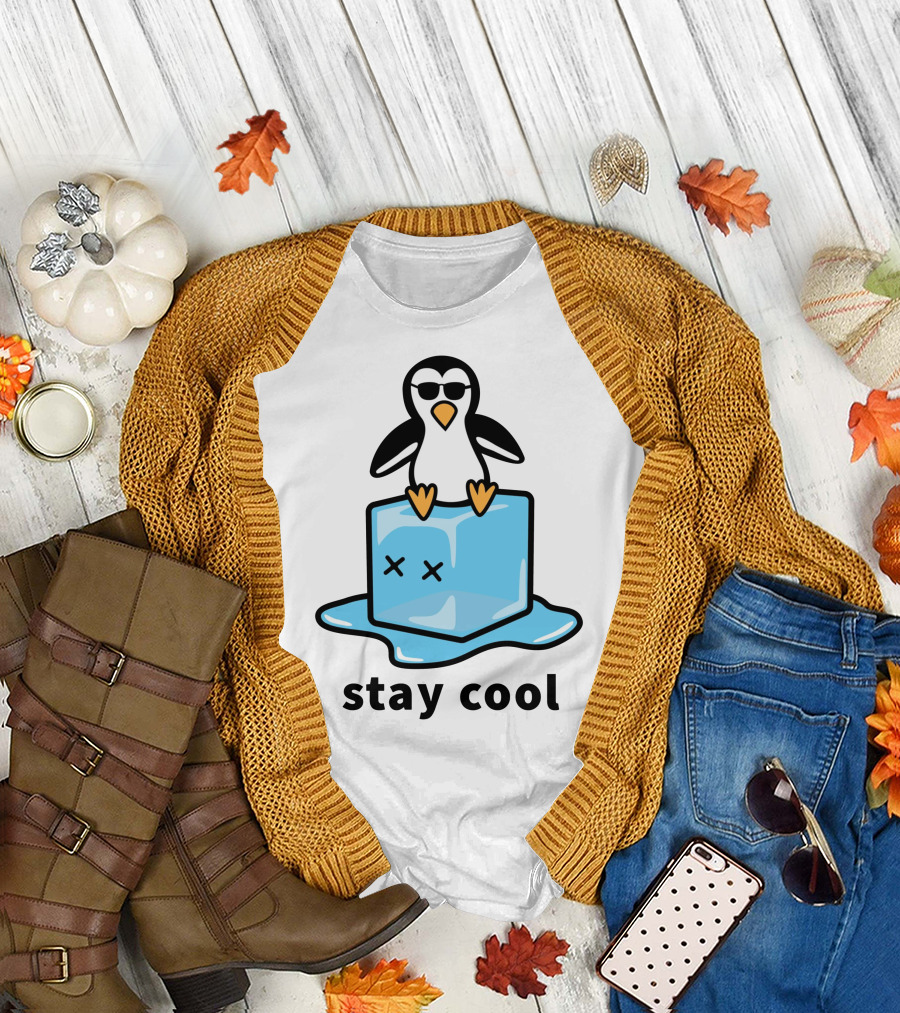 Stay Cool Dumb Club Merch Penguin Ice Cube T-Shirt