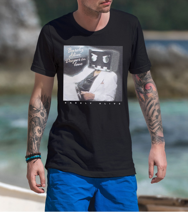 Barely Alive Deeper In Love 80s Aesthetic Robot Head Suit T-Shirt
