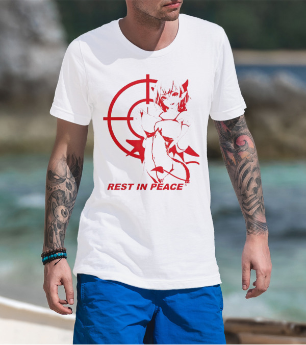 REST IN PEACE Drippin So Pretty Merch Anime Character Target Devil Horns Tail T-Shirt