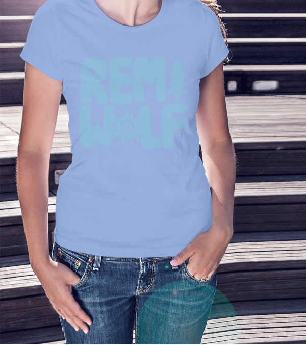 REM WOLF Pine Tree Sun Face T-Shirt