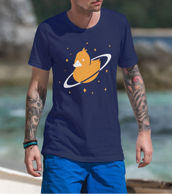 Quackity Merch Shop Duck With Ring And Stars T-Shirt