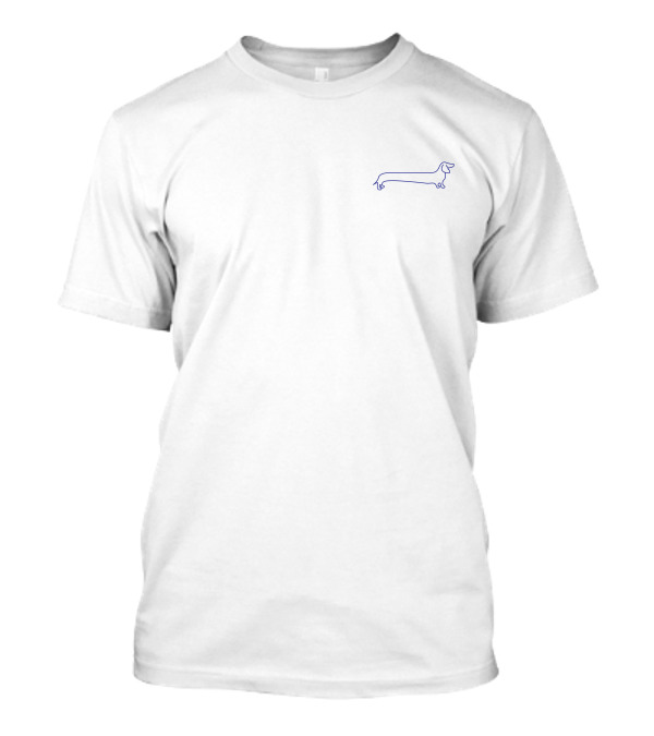 Molly Baz Merch Line Drawing Dog Blueprint T-Shirt