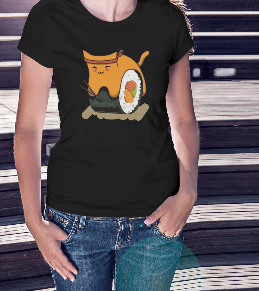 Sodapoppin Shop Sushi Cat Roll T-Shirt