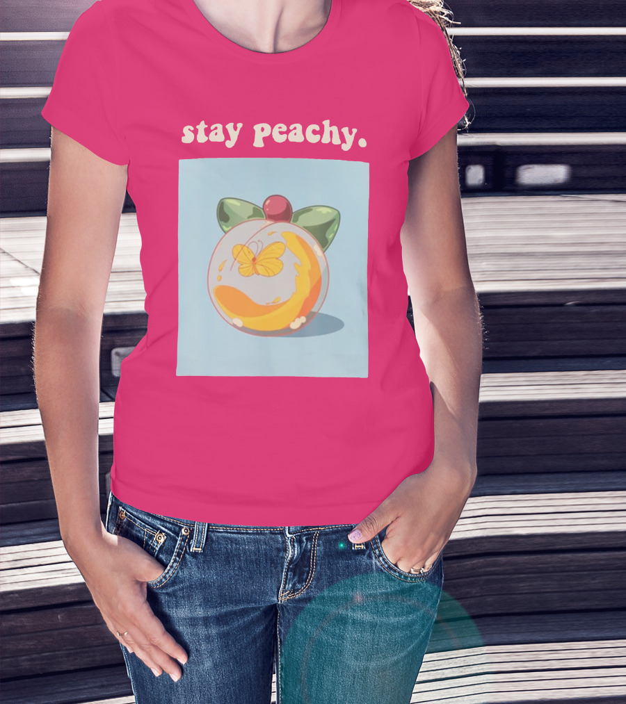 Stay Peachy Butterfly Peachy Squad Merch T-Shirt
