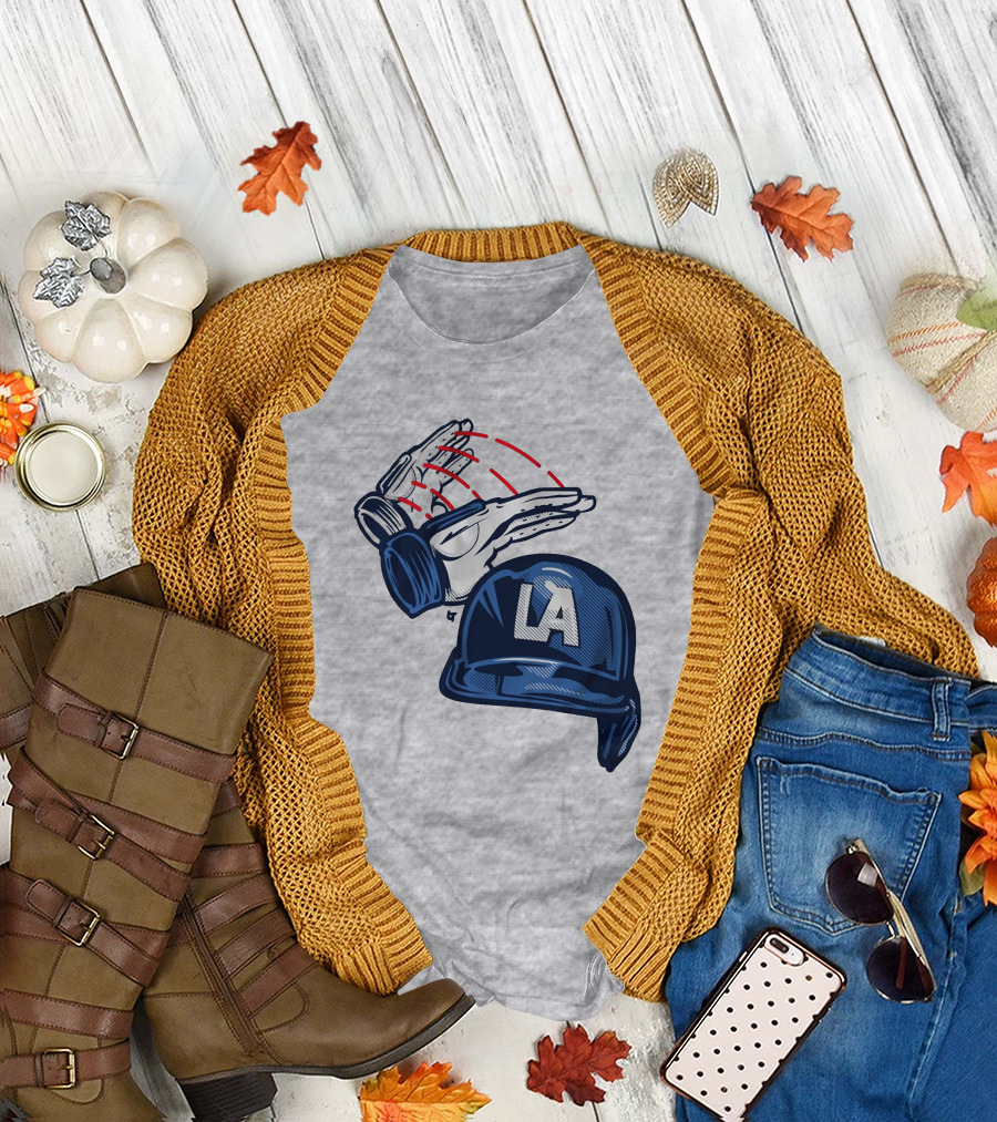 LA Baseball Catcher Dunk Gesture T-Shirt