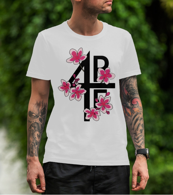 4PF Cherry Blossom Floral Motif T-Shirt