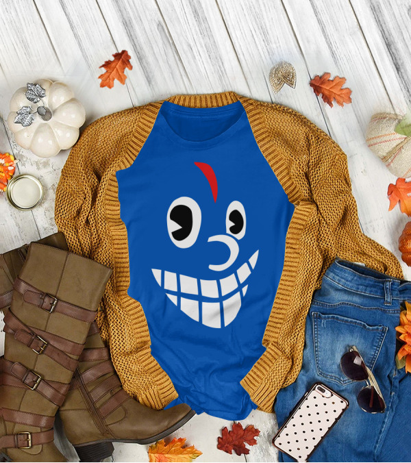 Lil Darkie Merch Blue Face Grin Red Accent T-Shirt
