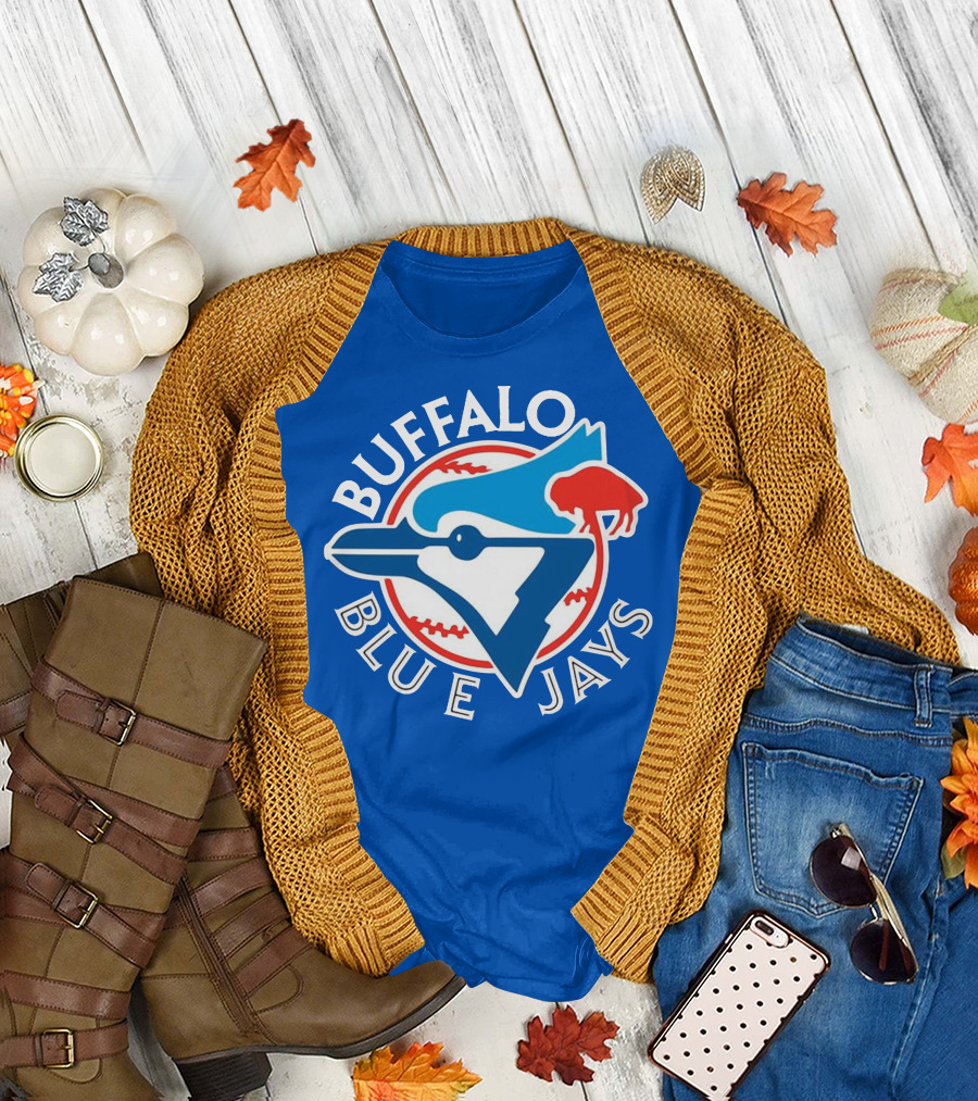 Buffalo Blue Jays Vintage Baseball Logo Fusion T-Shirt