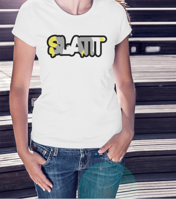 SLATT Graffiti Drip Bold Block Letters T-Shirt