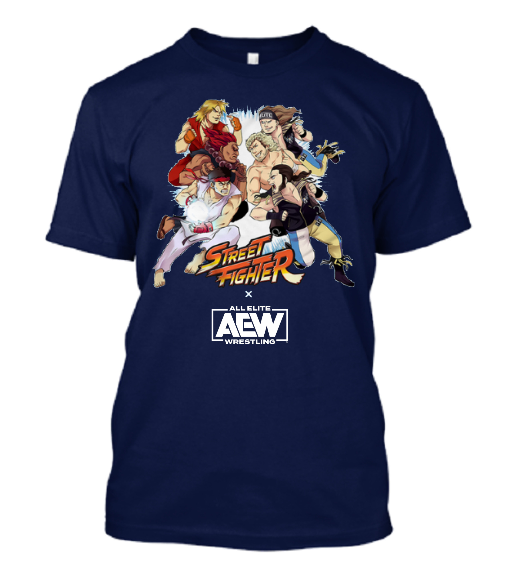 Street Fighter X All Elite Wrestling AEW Collaboration T-Shirt