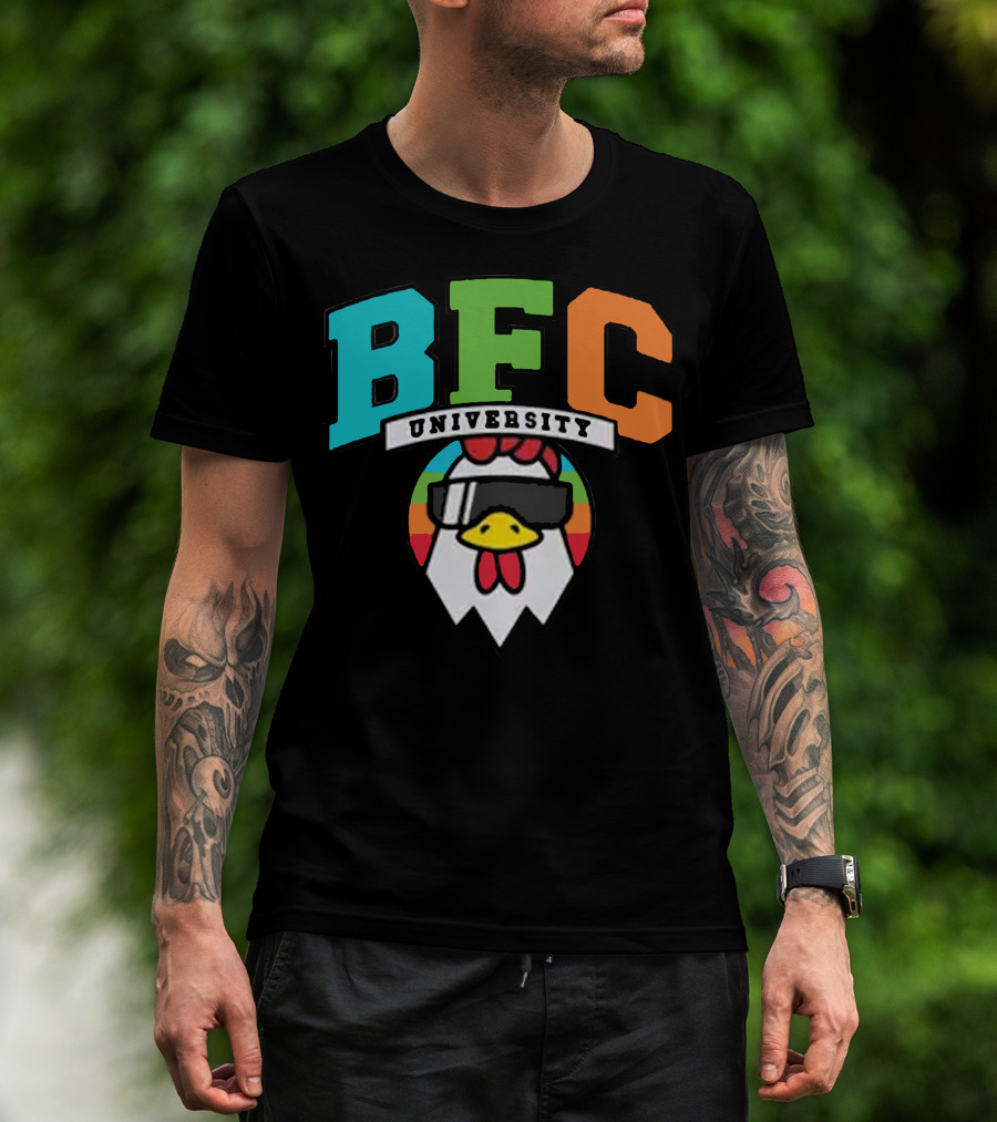 BFC University Chicken Headphones Kyr Sp33dy Merch T-Shirt