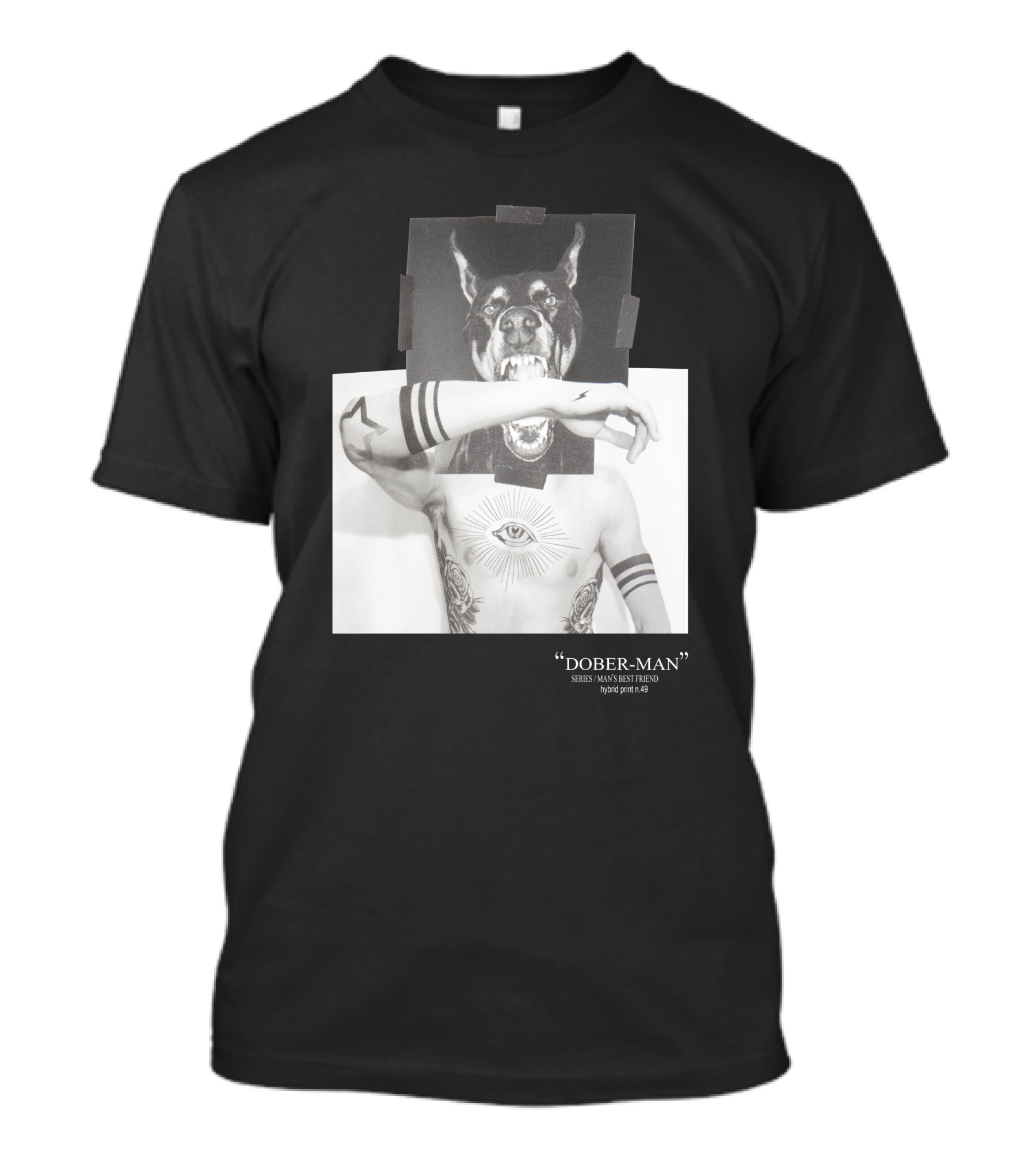 Neil Barrett Dober-Man Sirius Man’s Best Friend Hybrid Print 49 T-Shirt