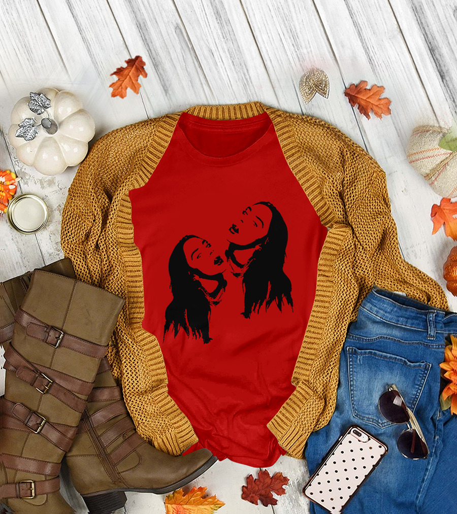 Billie Eilish Merch Stay Home Red Double T-Shirt