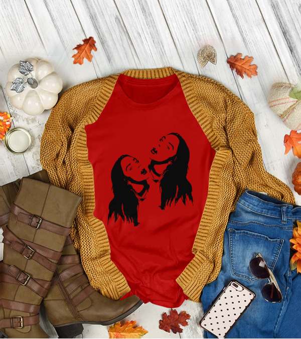 Billie Eilish Merch Stay Home Red Double T-Shirt