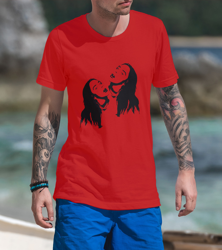 Billie Eilish Merch Stay Home Red Double T-Shirt