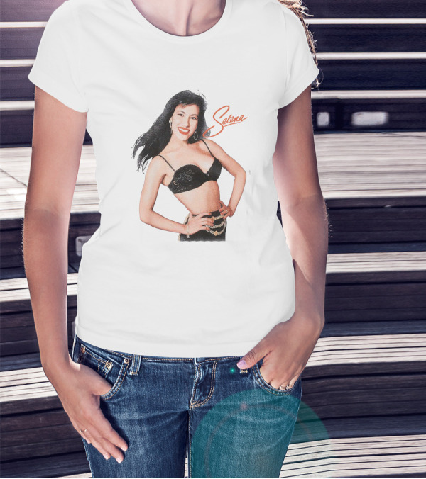 Selena Quintanilla Classic Black Bra T-Shirt