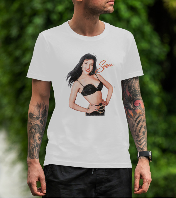 Selena Quintanilla Classic Black Bra T-Shirt