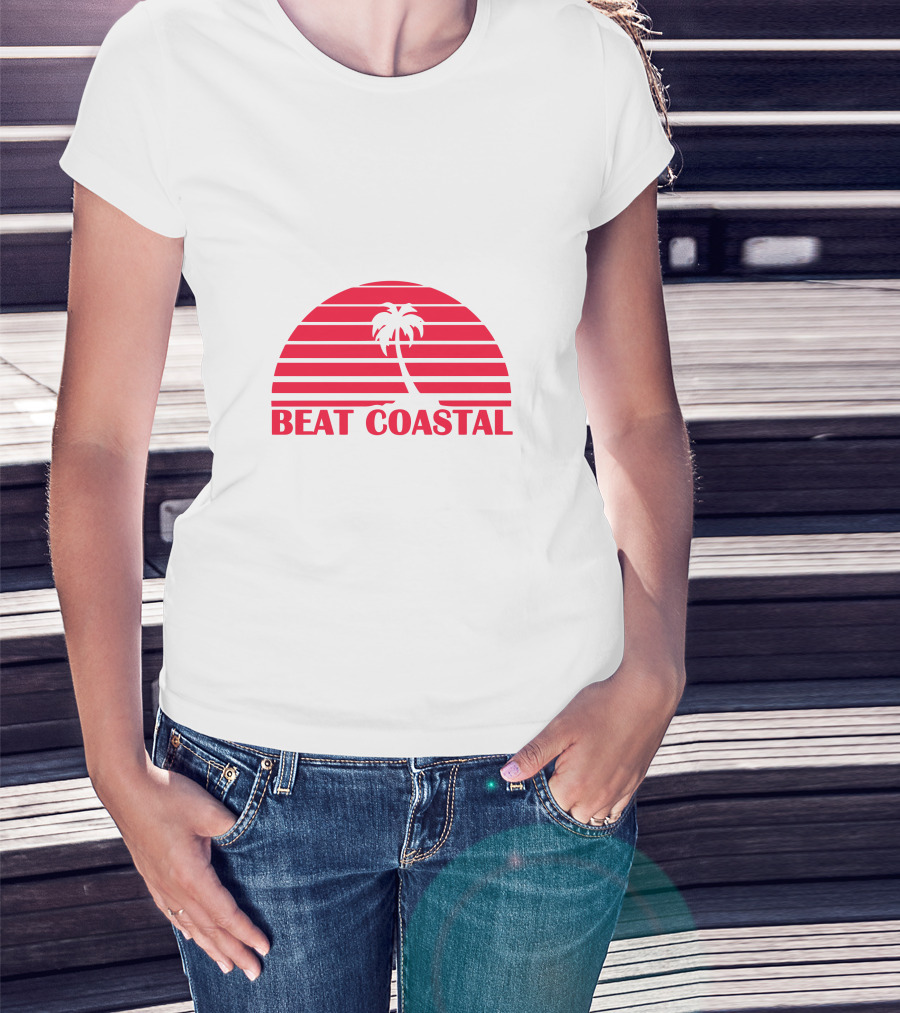 Beat Coastal Sunset Palm Tree T-Shirt