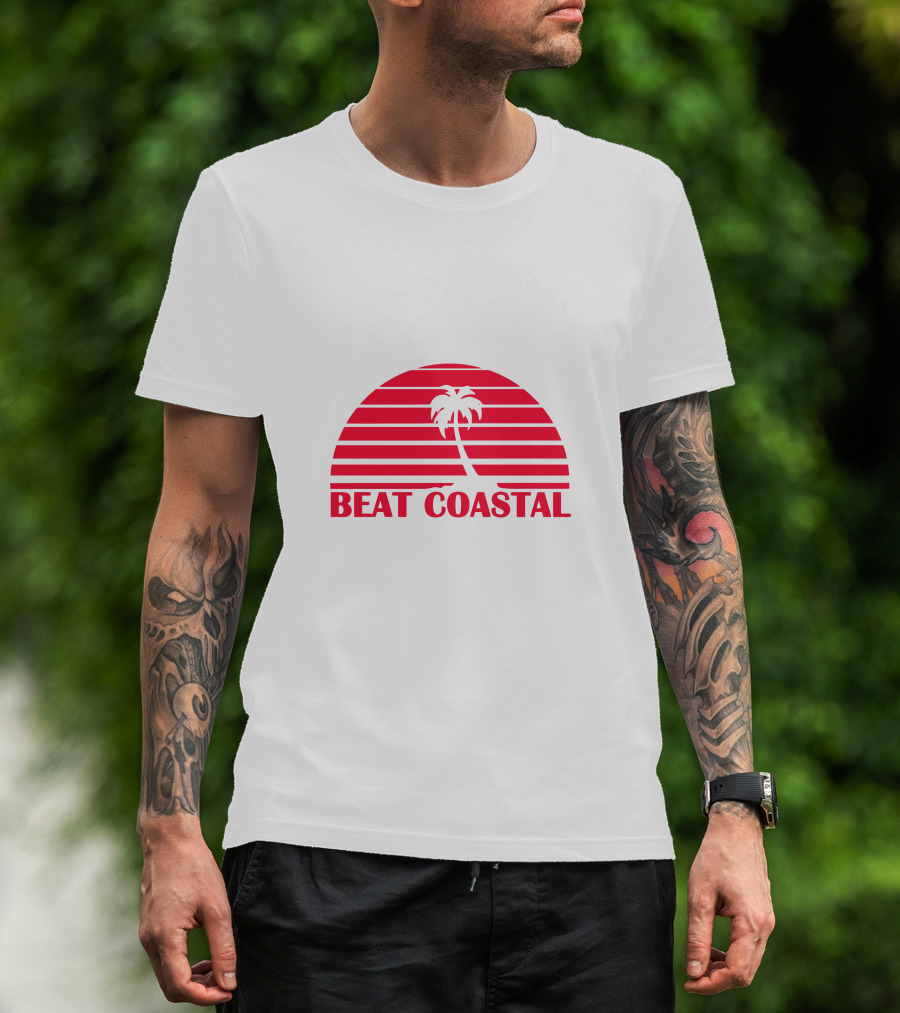 Beat Coastal Sunset Palm Tree T-Shirt