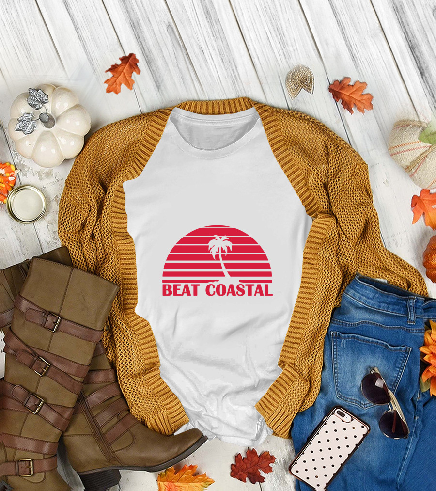 Beat Coastal Sunset Palm Tree T-Shirt