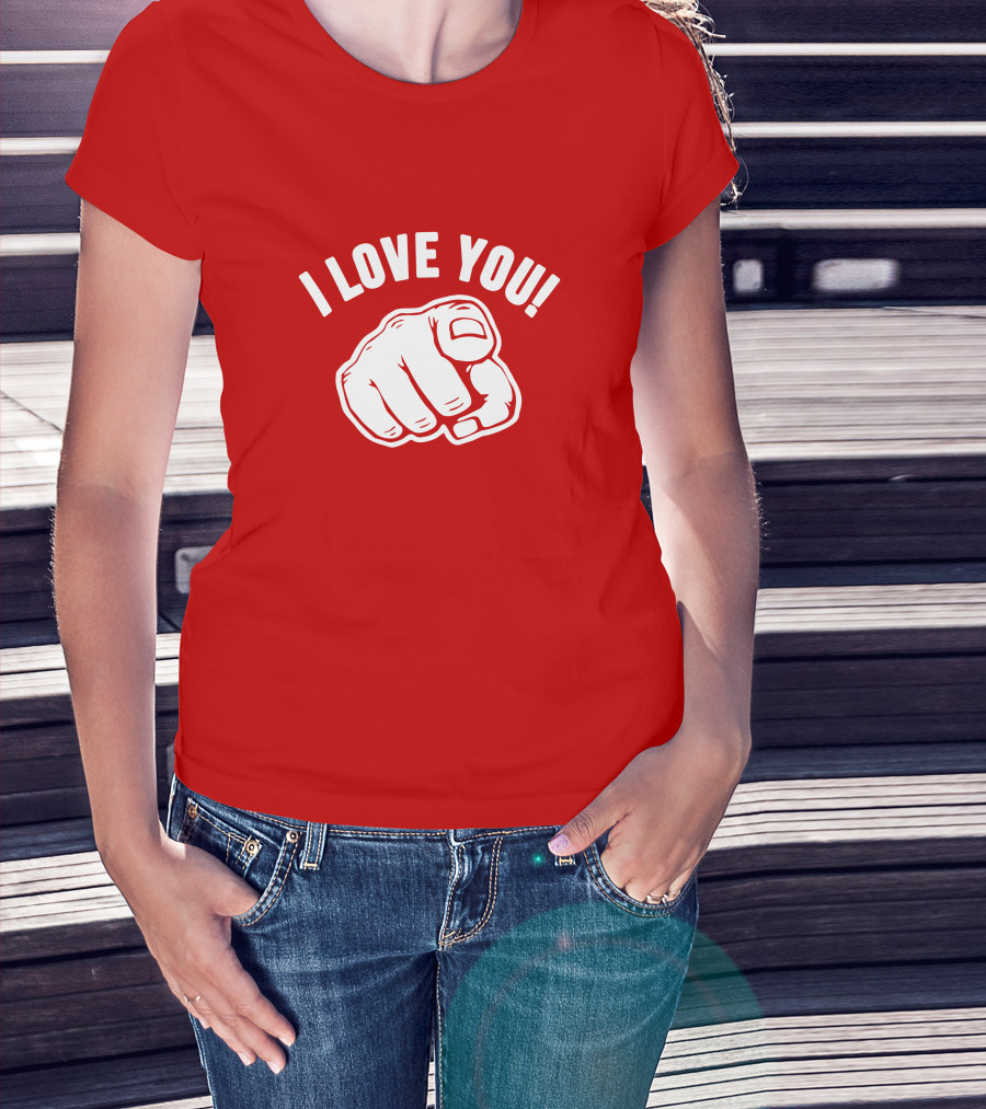 I Love You Fist Motif T-Shirt