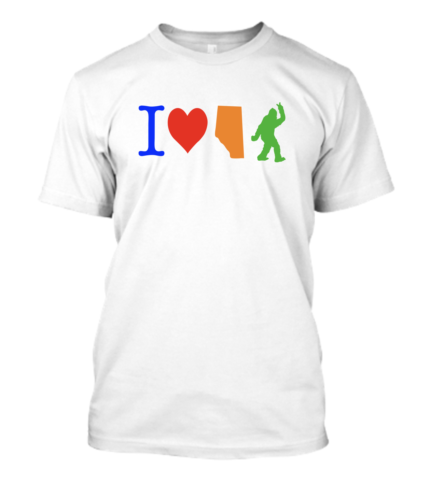 I Love Alberta Bigfoot Canada Province Sasquatch T-Shirt