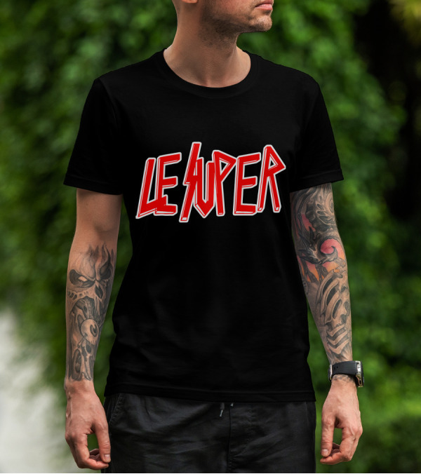 Rhest Ville Le Super Bold Red Typography T-Shirt