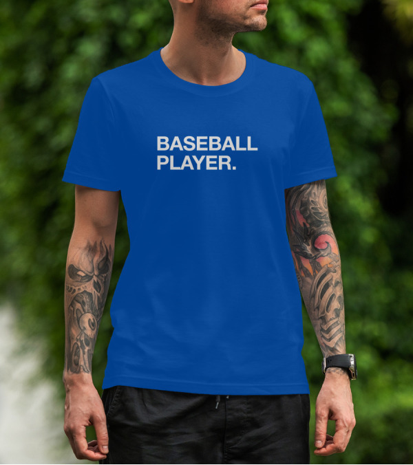 Scott Changnon Baseball Player Blue Text T-Shirt