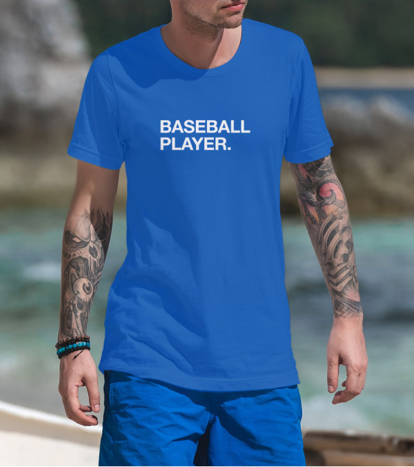 Scott Changnon Baseball Player Blue Text T-Shirt